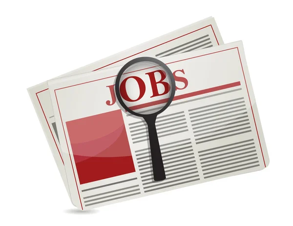 Searching for jobs in the news paper — Stock Photo, Image