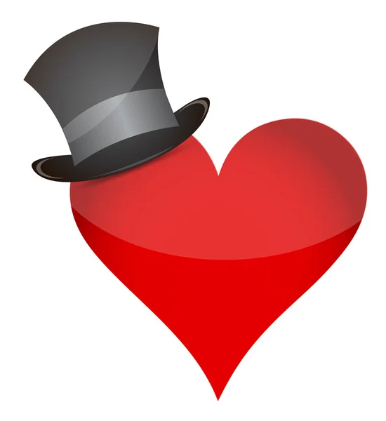 Heart with hat — Stock Photo, Image