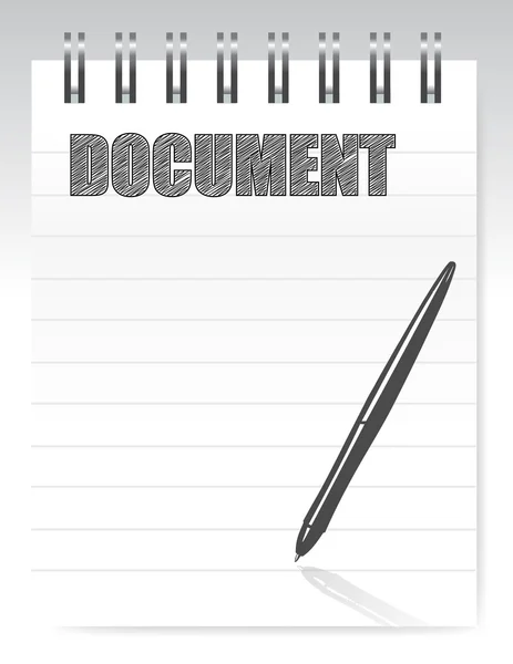 Documento del blocco note — Foto Stock