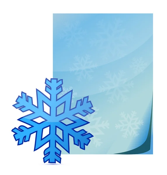 Snowflake and paper — Stock Photo, Image