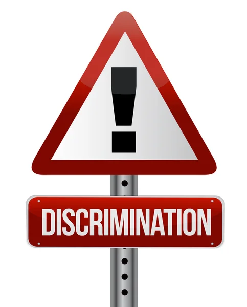 Предупреждение о дискриминации — стоковое фото