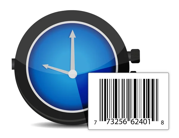 Ρολόι και barcode — Φωτογραφία Αρχείου