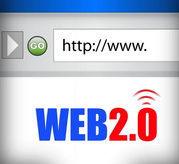 Internet web 2.0 browser — Stock Photo, Image