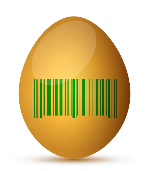 Egg and barcode — Stock Photo, Image