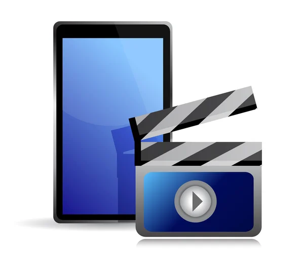 Movie editing on a tablet — Stock Photo, Image