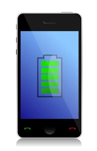 Telefoon met volledige batterij — Stockfoto
