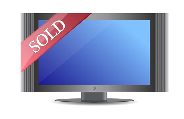 Sold flat screen tv or monitor — Stock Photo, Image