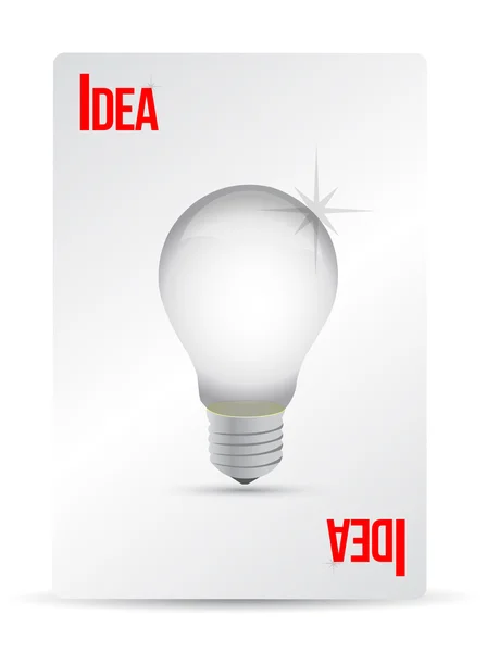 Idea lightbulb playing card — Stock Photo, Image