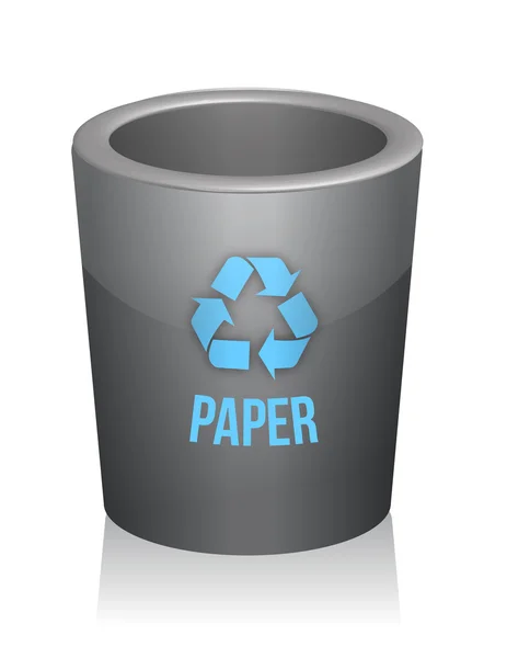 Papier recycleren Prullenbak — Stockfoto