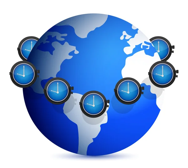 Time around the globe — Stock Photo, Image
