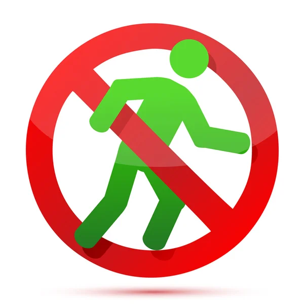 No running sign — Stock Photo, Image