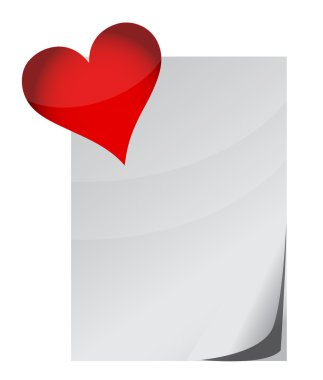 love letter and heart clipart
