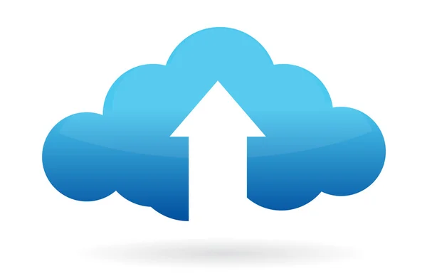 Cloud computing ladda upp — Stockfoto
