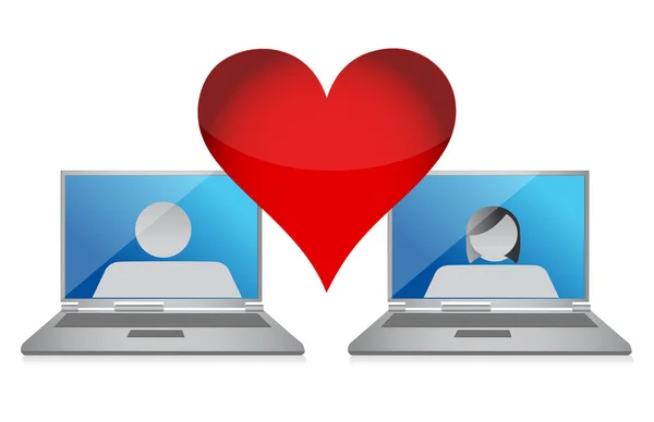 Concetto di amore online — Foto Stock