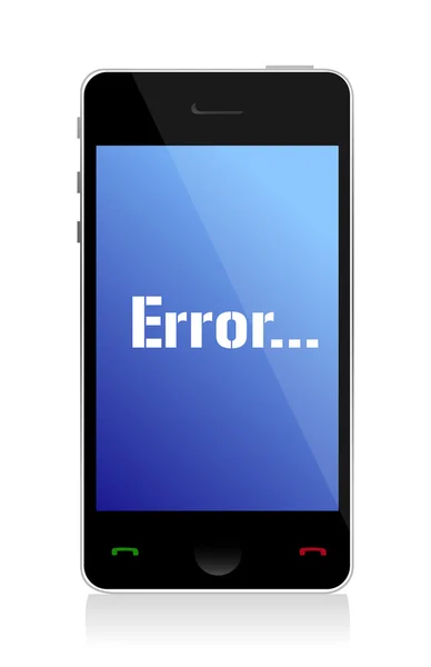 Error message on phone — Stock Photo, Image
