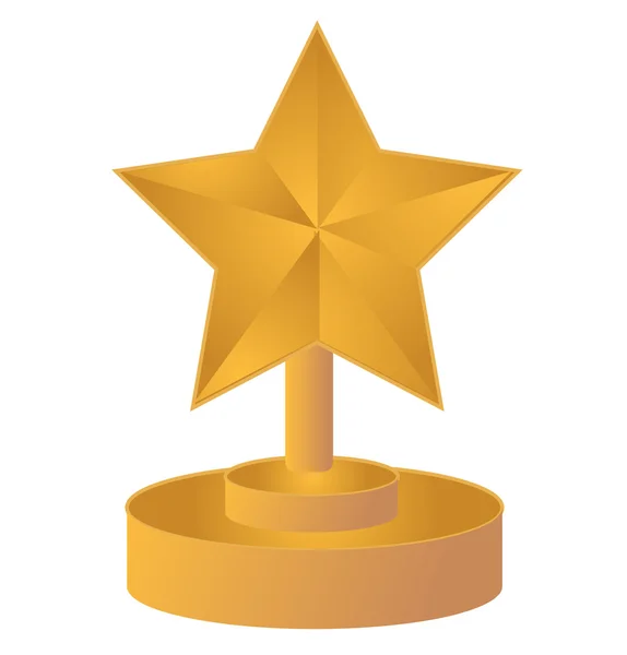 Hvězdná zlatá trofej — Stock fotografie