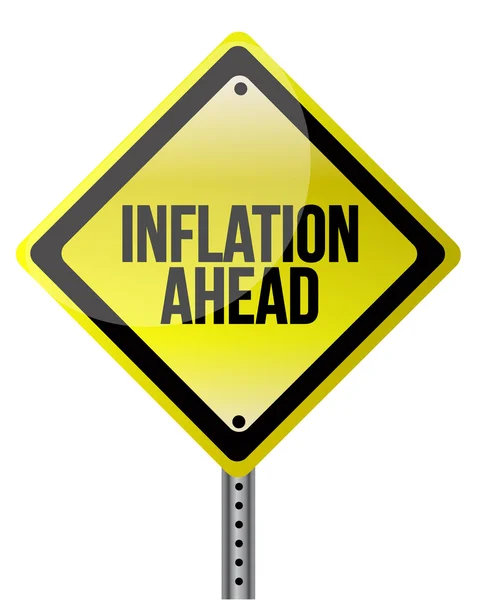 Inflation ahead sign — Stock Photo, Image