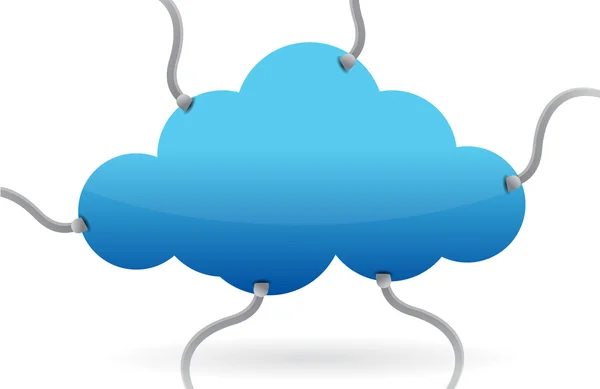 Cloud computing különböző kapcsolatok — Stock Fotó
