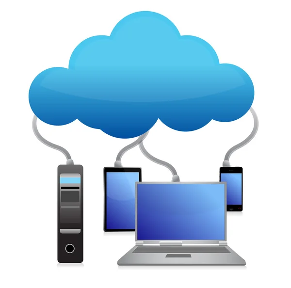 Concetto di cloud computing di backup — Foto Stock