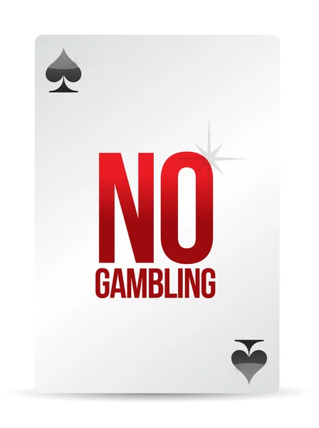 No gambling playing card — Stock Photo, Image