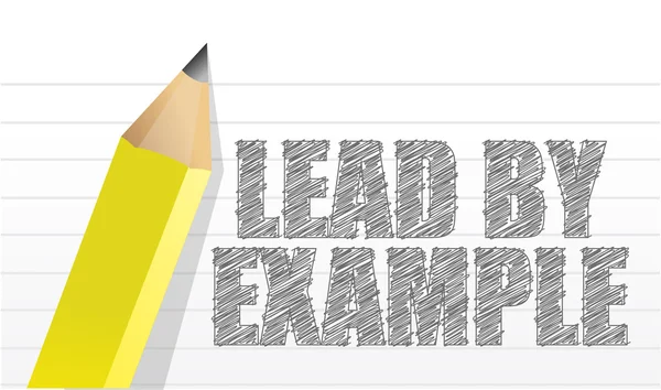 Lead by example message — Stock Photo, Image