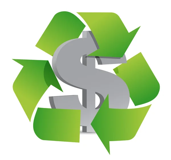 Dollar recycle — Stock Photo, Image