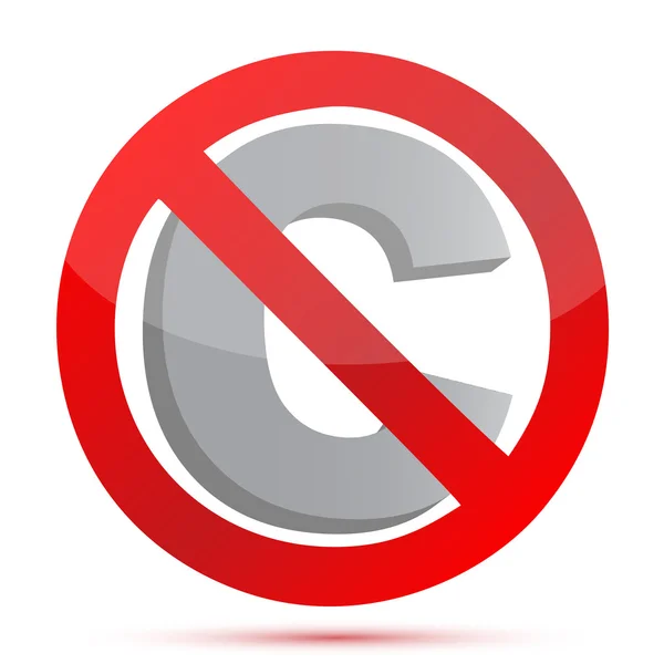 Sign showing that copying is forbidden — Stock Photo, Image