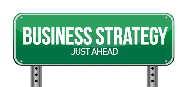 Firmar con una salida a "Estrategia de negocios " — Foto de Stock