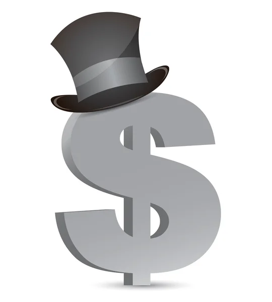Dollar currency and hat — Stock Photo, Image