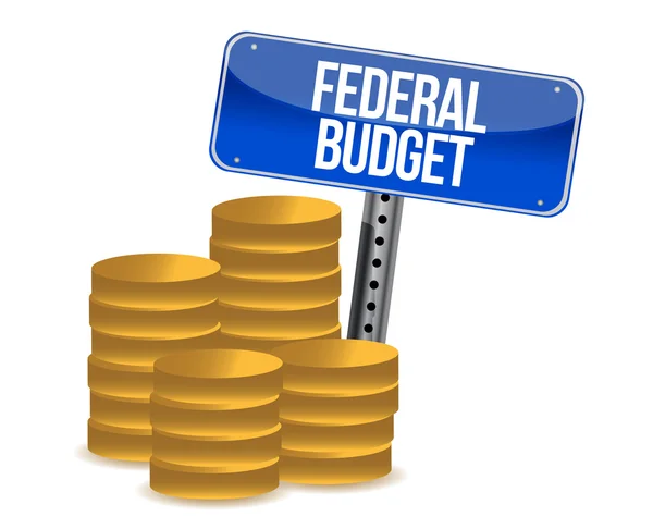 Federal budget coins — Stock Photo, Image