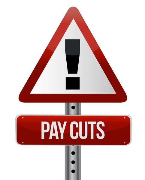 Road traffic sign with a pay cut concept — Stock Photo, Image