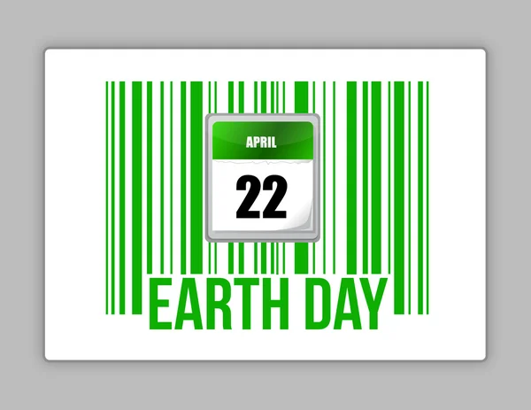 Natuur barcode en aarde dag — Stockfoto