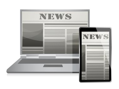 haber kavramı ile ekranda iş gazetesi