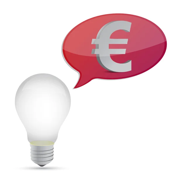 Euro energy saving bulb — Stock Photo, Image