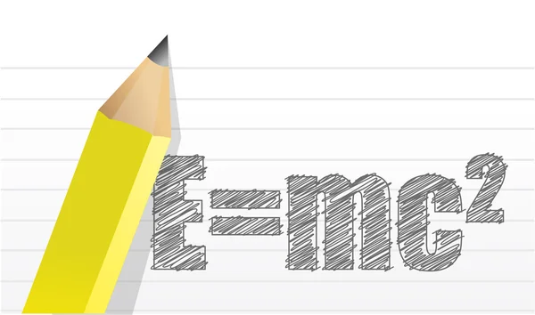 E = mc2 Illustrationsdesign — Stockfoto