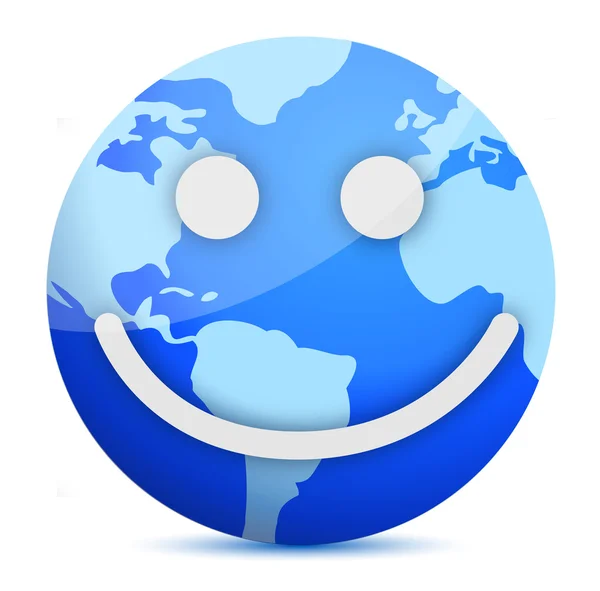 Smiling Earth globe — Stock Photo, Image