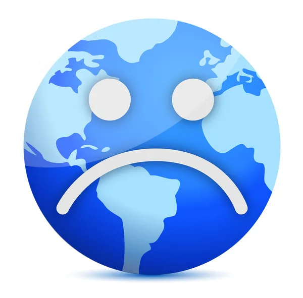 Sad Earth globe — Stock Photo, Image