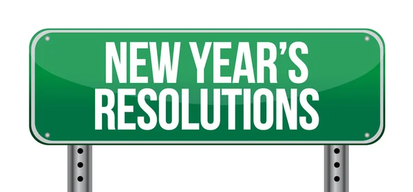 Firma anunciando 'Resoluciones de Año Nuevo' —  Fotos de Stock