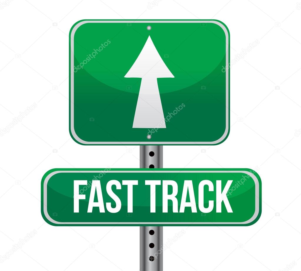 roadsign with a fast track concept