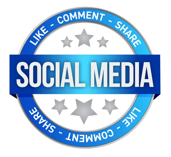 Símbolo de mídia social — Fotografia de Stock