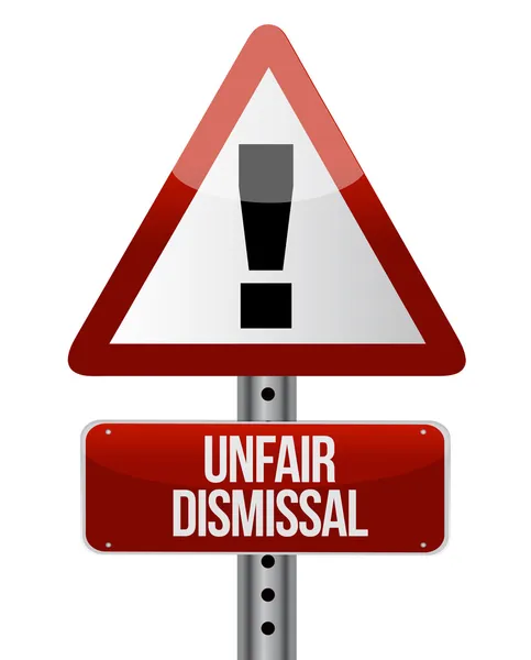 Road traffic sign with an unfair dismissal cost — Stock Photo, Image