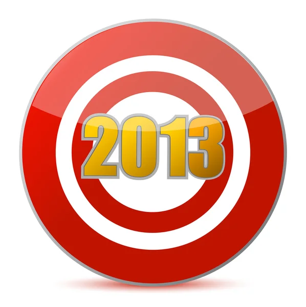 Hitting target - New Year 2013 — Stock Photo, Image