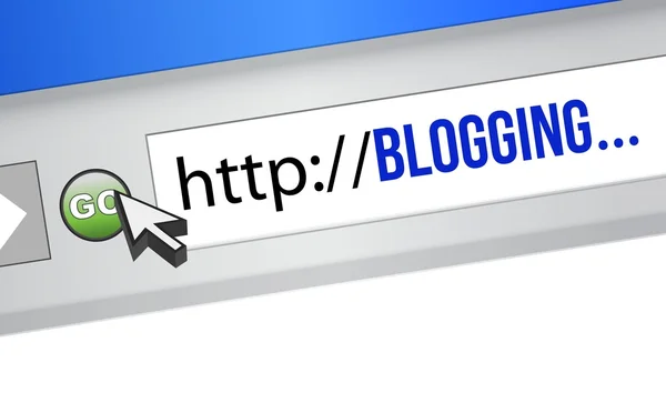 Navegador de Internet con un concepto de blogging — Foto de Stock