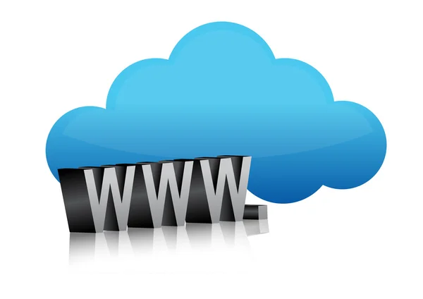 "www", internet begreppet cloud — Stockfoto