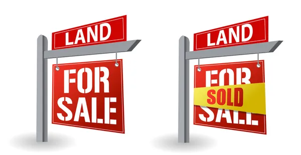 Land for sale sign — Stock Photo, Image