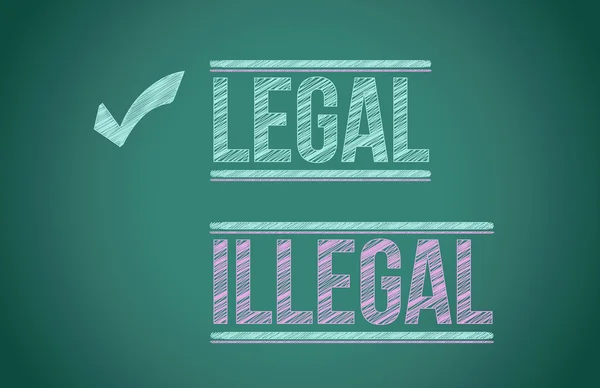 Právní vs nelegální — Stock fotografie