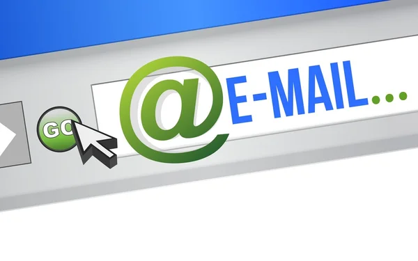 E-mail blauwe concept — Stockfoto
