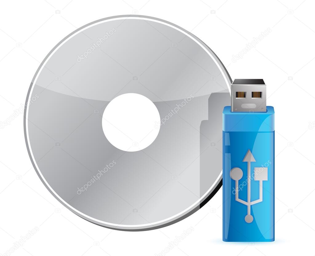 regeling jongen Chromatisch USB stick on CD stack Stock Photo by ©alexmillos 18218037
