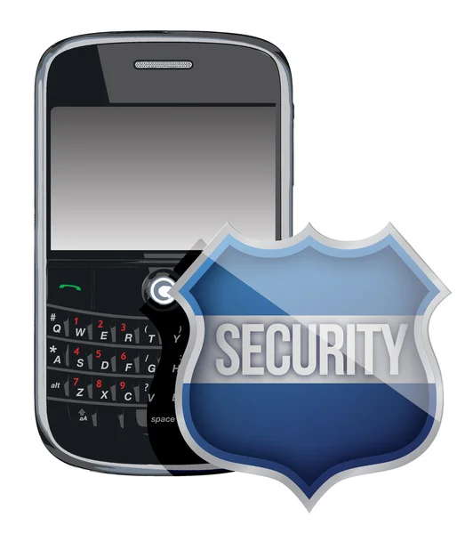 Mobile phone security shield — Stock Photo, Image