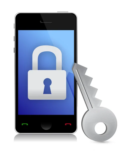 Telefon säkerhetsbegrepp — Stockfoto